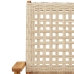 Set de comedor de jardín 5 pzas ratán PE madera maciza beige