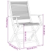 Set de comedor jardín 5 pzas polipropileno madera maciza negro