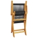 Set de comedor jardín 5 pzas polipropileno madera maciza negro