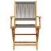 Set de comedor jardín 5 pzas polipropileno madera maciza gris
