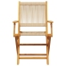 Set de comedor jardín 5 pzas polipropileno madera maciza beige