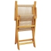 Set de comedor jardín 5 pzas polipropileno madera maciza beige