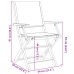 Set de comedor de jardín 5 pzas tela madera maciza antracita