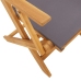 Set de comedor de jardín 5 pzas tela madera maciza antracita