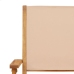 Set de comedor de jardín 5 pzas tela madera maciza beige