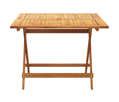 Set de comedor de jardín 5 pzas ratán PE madera maciza negro
