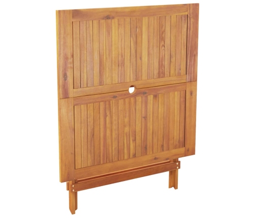 Set de comedor de jardín 5 pzas ratán PE madera maciza negro