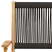 Set de comedor jardín 5 pzas polipropileno madera maciza negro