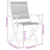 Set de comedor jardín 5 pzas polipropileno madera maciza gris