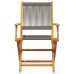 Set de comedor jardín 5 pzas polipropileno madera maciza gris