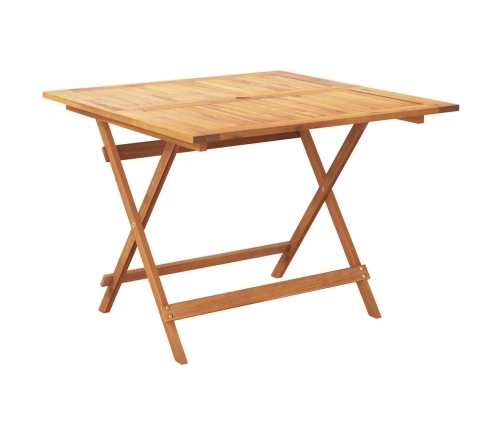 Set de comedor jardín 5 pzas polipropileno madera maciza gris