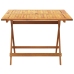 Set de comedor jardín 5 pzas polipropileno madera maciza gris