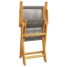 Set de comedor jardín 5 pzas polipropileno madera maciza gris