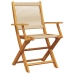 Set de comedor jardín 5 pzas polipropileno madera maciza beige