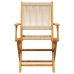 Set de comedor jardín 5 pzas polipropileno madera maciza beige