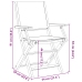 Set de comedor de jardín 5 pzas tela madera maciza blanco crema