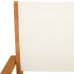 Set de comedor de jardín 5 pzas tela madera maciza blanco crema