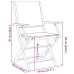 Set de comedor de jardín 5 pzas tela madera maciza gris taupe