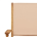 Set de comedor de jardín 5 pzas tela madera maciza beige