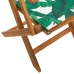 Set de comedor jardín 5 pzas tela madera maciza estampado hojas