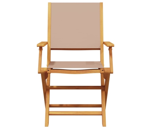 Juego de bistro de 3 piezas tela y madera maciza taupe