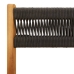 Juego de bistro de 3 piezas polipropileno y madera maciza negro