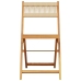 Juego de bistro de 3 piezas polipropileno y madera maciza beige