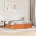 vidaXL Cama con colchón madera maciza de pino marrón cera 140x200 cm