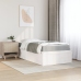 vidaXL Cama con colchón madera maciza de pino blanca 100x200 cm