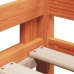 Cama litera con techo madera maciza pino marrón 90x190 cm