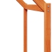 Cama litera con techo madera maciza pino marrón cera 75x190 cm