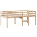 Cama alta con techo madera maciza de pino 90x200 cm
