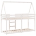 Cama litera con techo madera maciza de pino blanco 80x200 cm