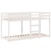 Cama litera con techo madera maciza de pino blanco 80x200 cm