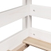 Cama litera con techo madera maciza de pino blanco 80x200 cm