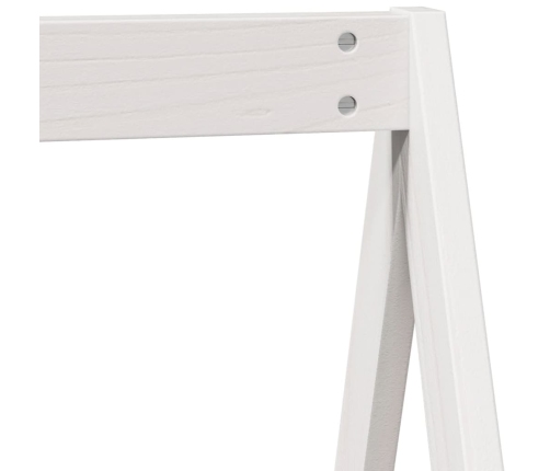 Cama litera con techo madera maciza de pino blanco 80x200 cm