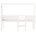 Cama alta con techo madera maciza de pino blanco 80x200 cm