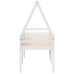 Cama alta con techo madera maciza de pino blanco 80x200 cm