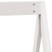 Cama alta con techo madera maciza de pino blanco 80x200 cm
