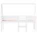 Cama alta con techo madera maciza pino blanca 75x190 cm