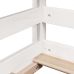 Cama alta con techo madera maciza pino blanca 75x190 cm