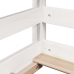 Cama alta escalera y techo madera maciza pino blanca 80x200 cm