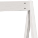 Cama alta escalera y techo madera maciza pino blanca 80x200 cm