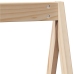 Cama alta con escalera y techo madera maciza de pino 90x190 cm