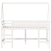 Cama alta escalera y techo madera maciza pino blanca 80x200 cm