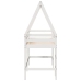 Cama alta escalera y techo madera maciza pino blanca 80x200 cm