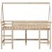 Cama alta con escalera y techo madera maciza de pino 90x190 cm