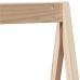 Cama alta con escalera y techo madera maciza de pino 90x190 cm