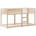 Cama litera con techo madera maciza de pino 80x200 cm
