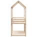 Cama litera con techo madera maciza de pino 80x200 cm